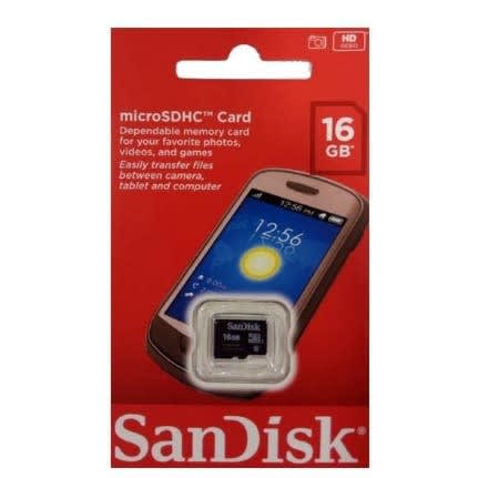 SanDisk 16GB Class 4 MicroSD Memory Card